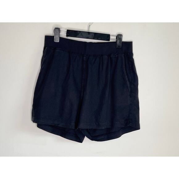Faherty Arlie Day Pull On Rolled Cuff Lounge Short Washed Black Women's Size L - Picture 2 of 7